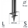 Винтовая свая 1 метр 76х250х3 мм